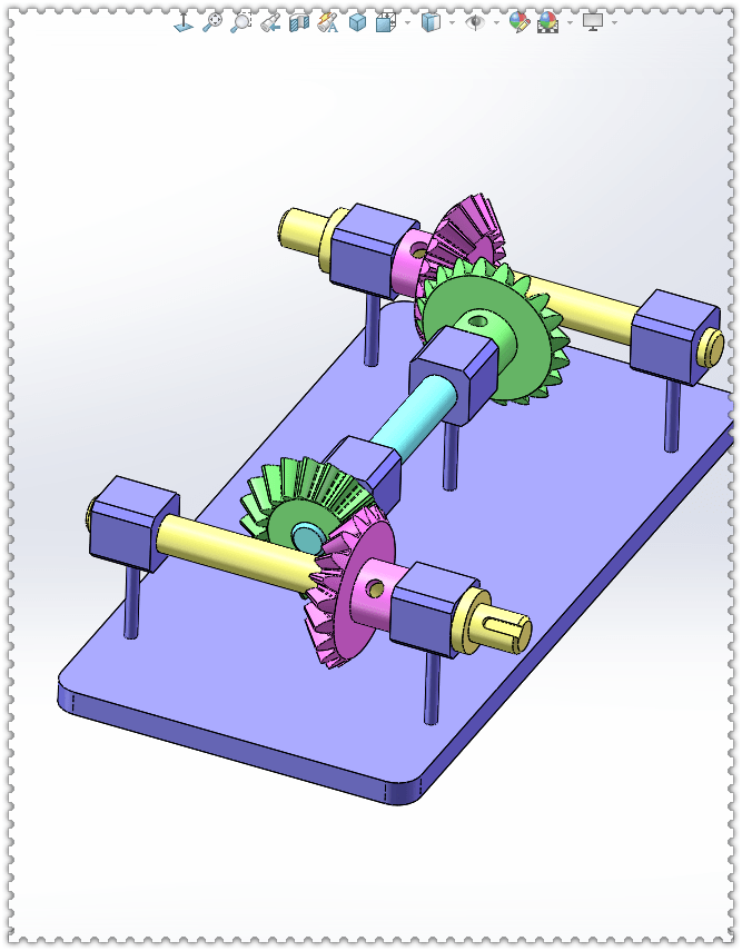 用solidworks制作的锥齿轮传动