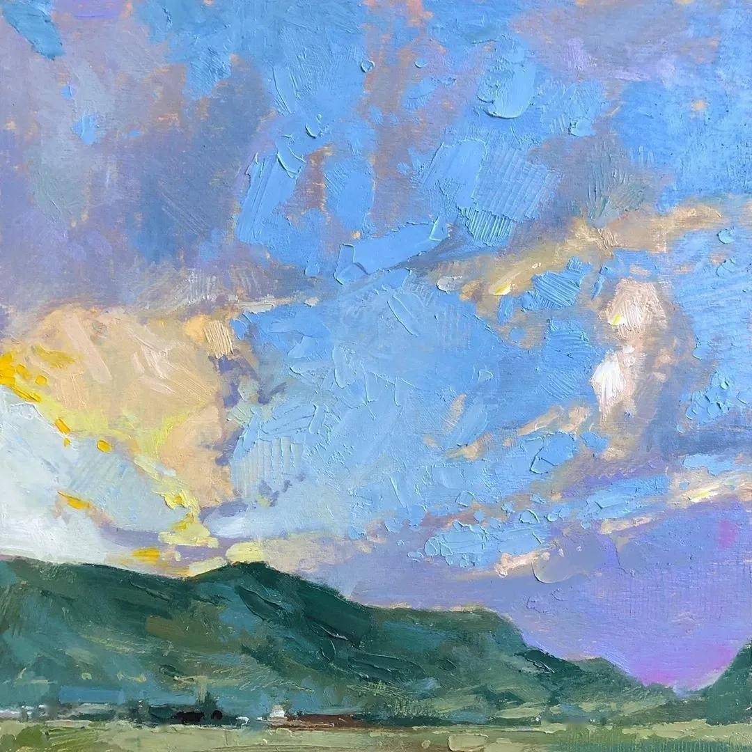 他把天空画活了,厉害