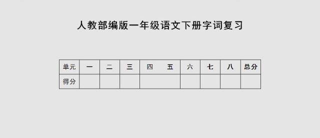 一年级语文下册分类复习 看拼音写汉字 学生必须掌握的字词 要求 进行 家长