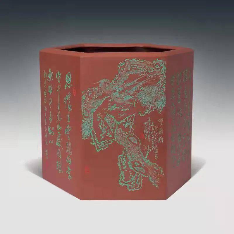 鲍志强 六方笔海鲍志强 鹤颈百寿长春瓶问中国美术报:您的作品注重