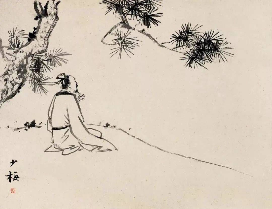 陈少梅极简小画布白精妙意境悠远