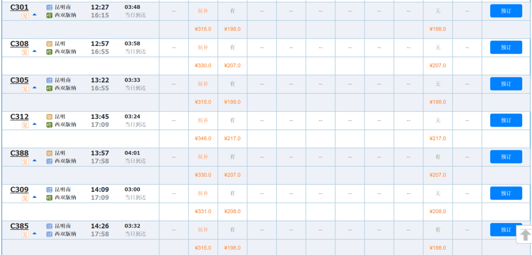 列车|太火了！多趟车次被抢光！147元 ，昆明3小时到版纳