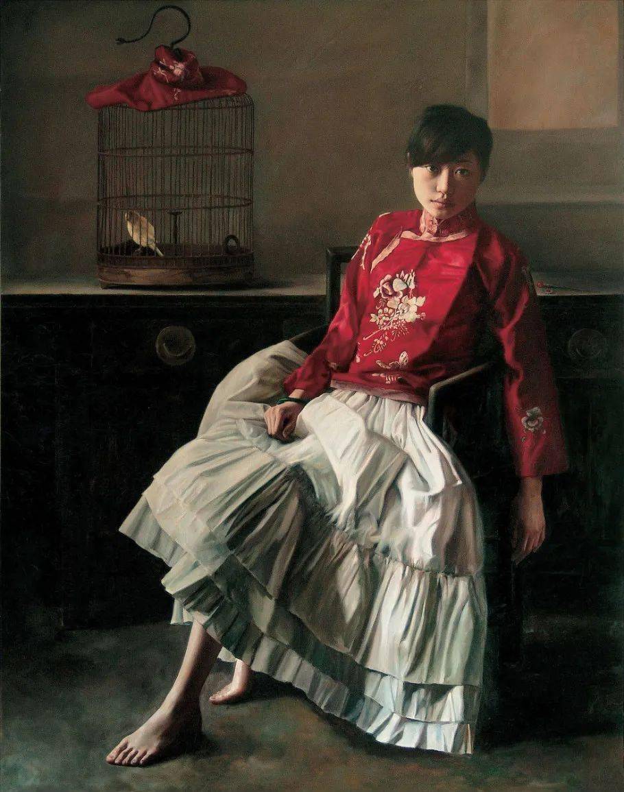 平静表面下的心灵再造中国油画家李文涛人物油画作品欣赏