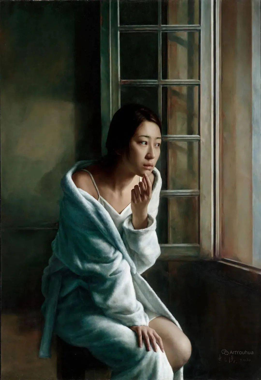 平静表面下的心灵再造中国油画家李文涛人物油画作品欣赏