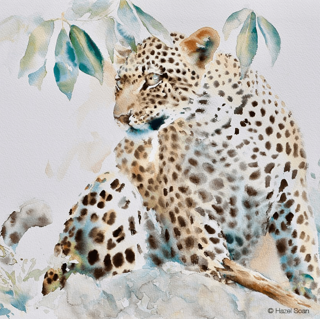 水彩野生动物色彩泼溅的美感栩栩如生