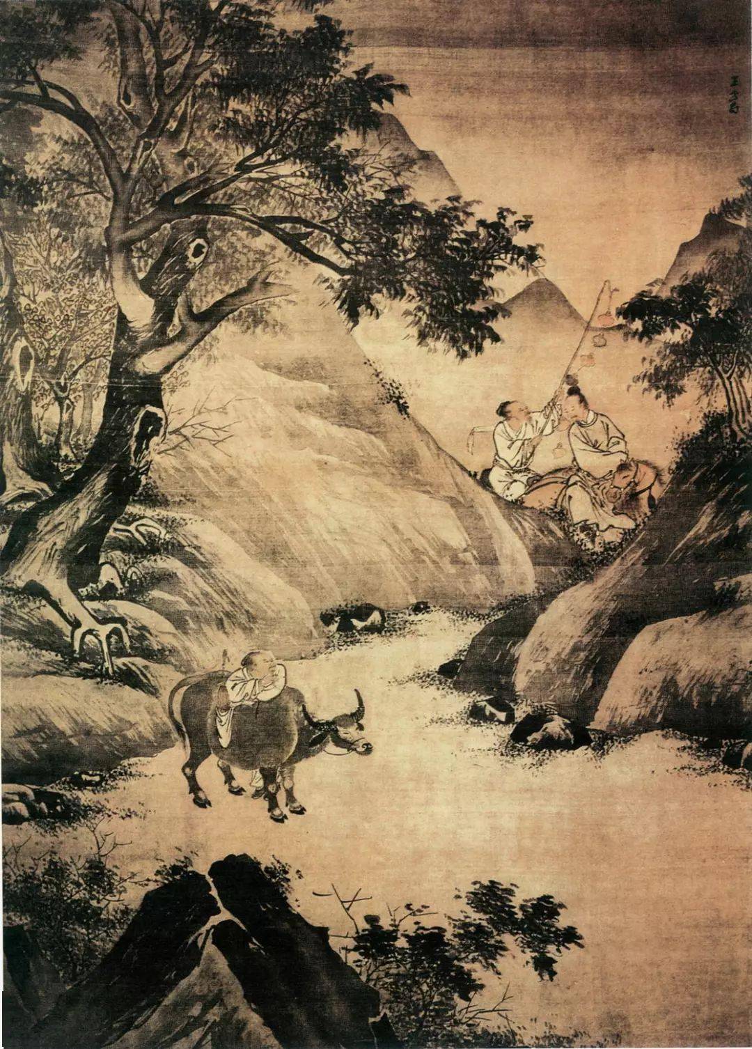 诗画阅微67明代画坛作品线描风格极其精致