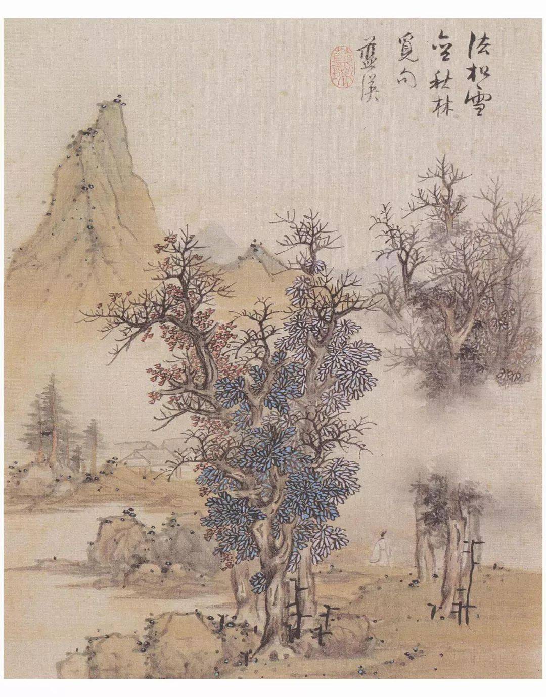 蓝瑛山水册页四十开太精彩