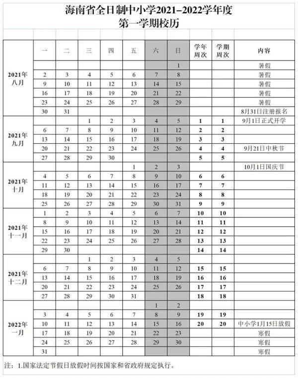 来源|家长快看！最全海南大中小学放假通知来了→