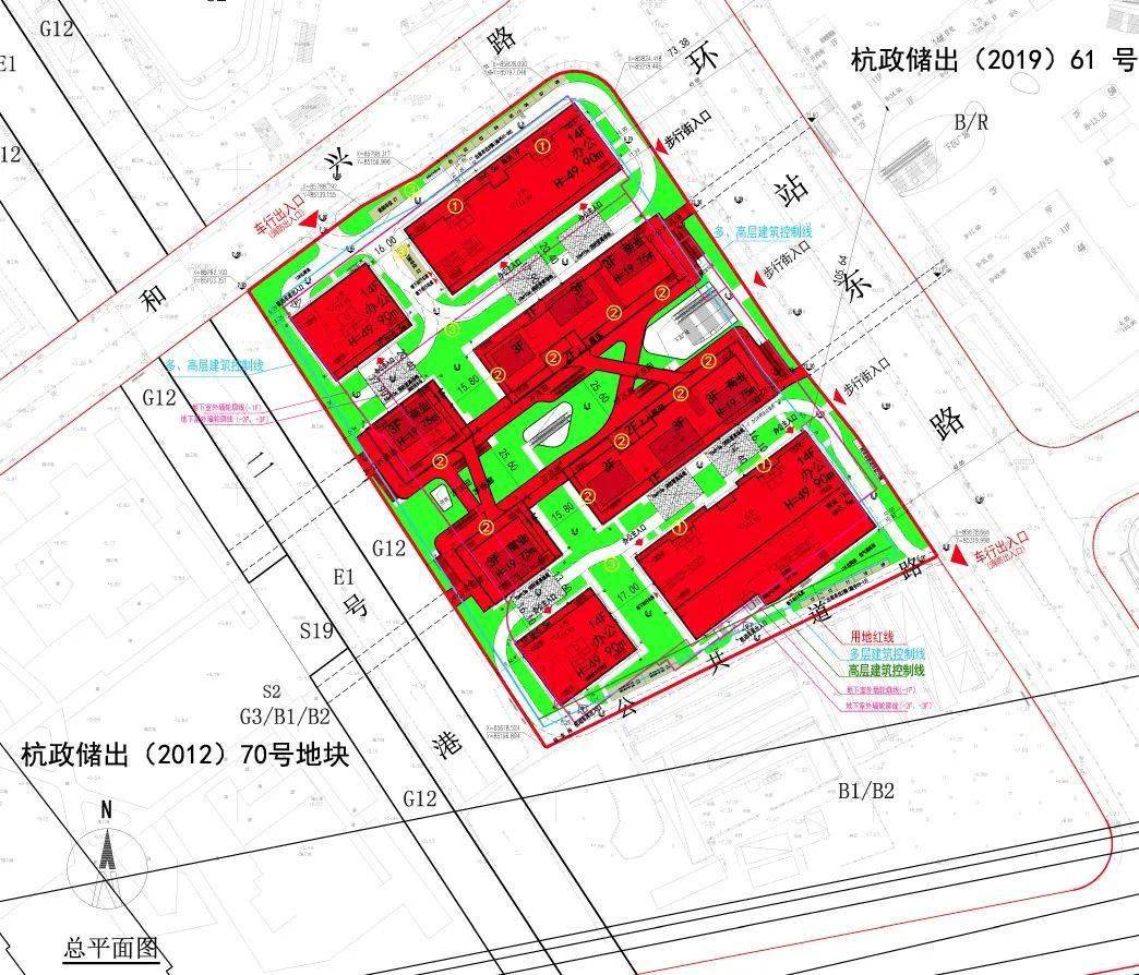 一周规划杭州上城区彭埠近江单元萧山区新街街道商业项目公示