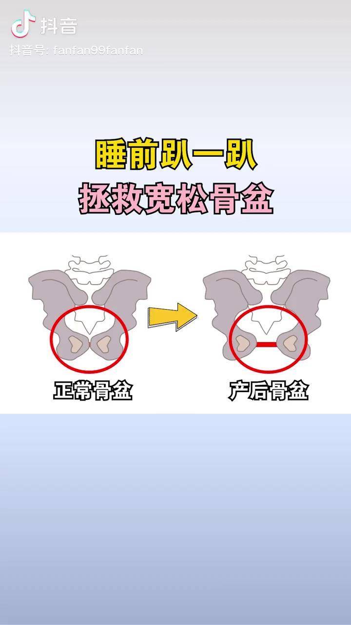 睡前趴一趴骨盆不再又宽又松缩胯收骨盆收胯骨盆修复产后恢复女性居家