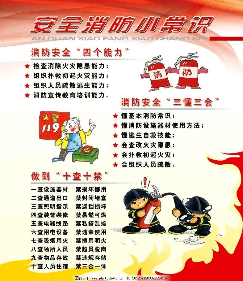 防火防电宣传语图片