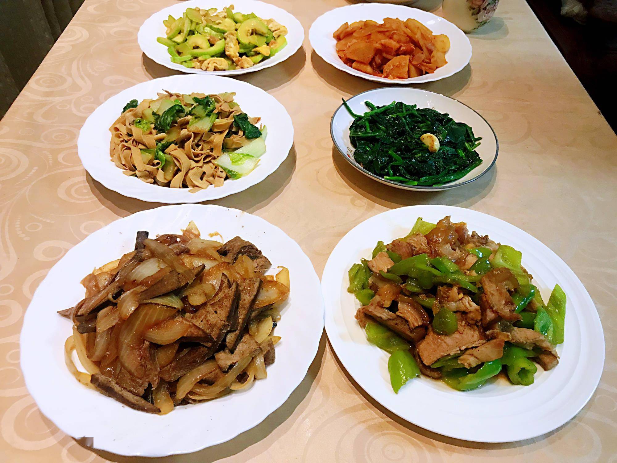我家晚餐的6菜,荤素搭配,营养且好吃不贵,网友:果然是北方人_食材_热