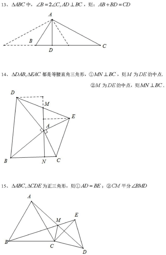 初三|20页初中数学二级结论整理汇编，初一到初三都能用！