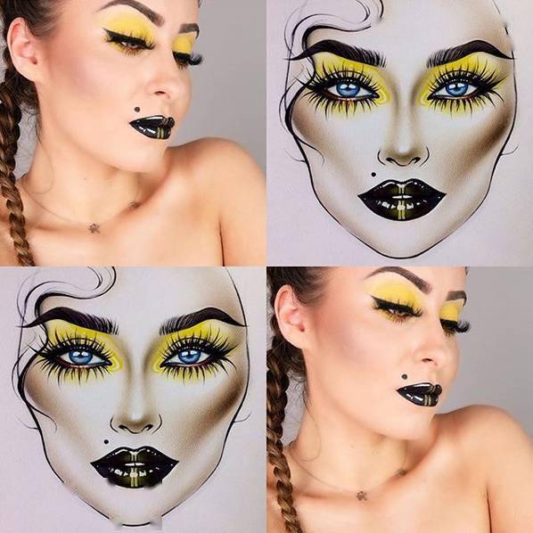 化妆师宝宝有福了!画在脸上的美人图,超惊艳!_造型_创意_新娘