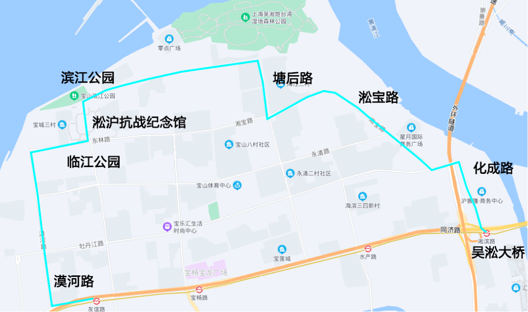 宝山生态步道详细地图图片