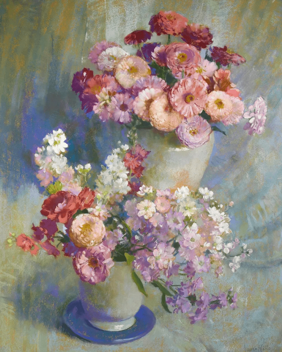 美国艺术家的粉彩花卉,小众而美丽_色彩_水彩_作品