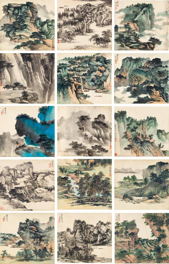 谢稚柳：江山佳胜册_创作_山水画_先生