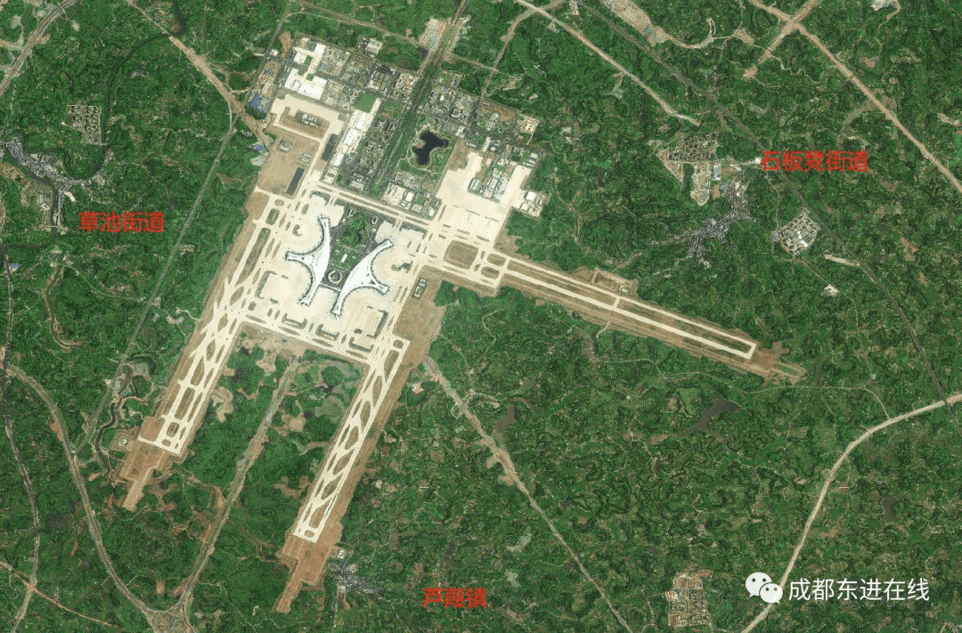 成都东部新区卫星地图图片