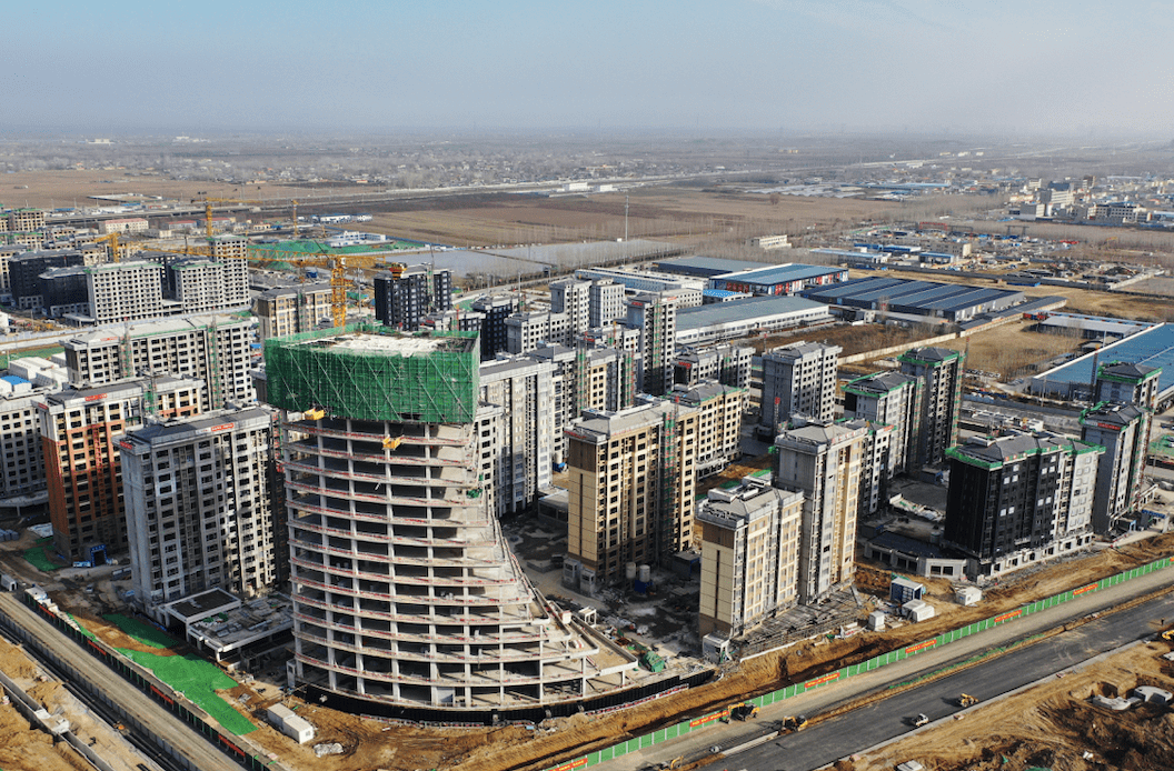 雄安容西片区最高建筑主体结构封顶