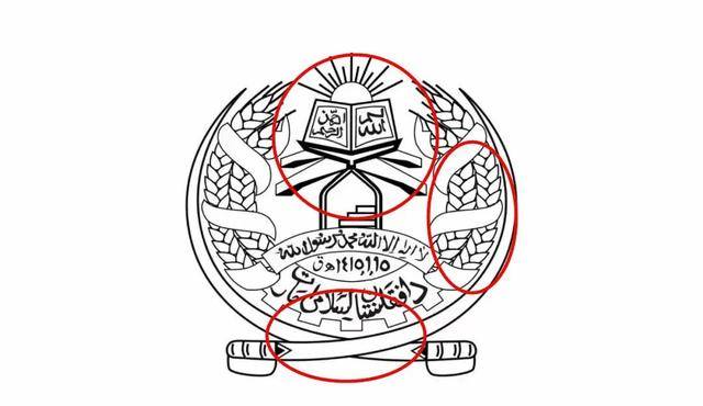 塔利班发布阿富汗新国旗设计?_元素_象征_国徽