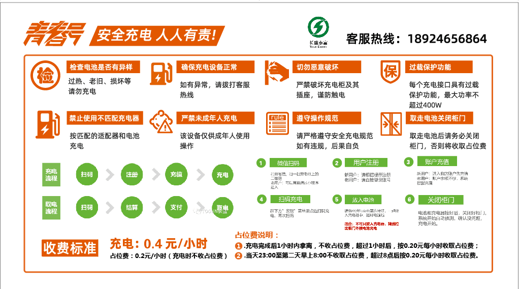 注意:违规操作智能充电桩非常危险,请各位师生一定要认真仔细阅读下列