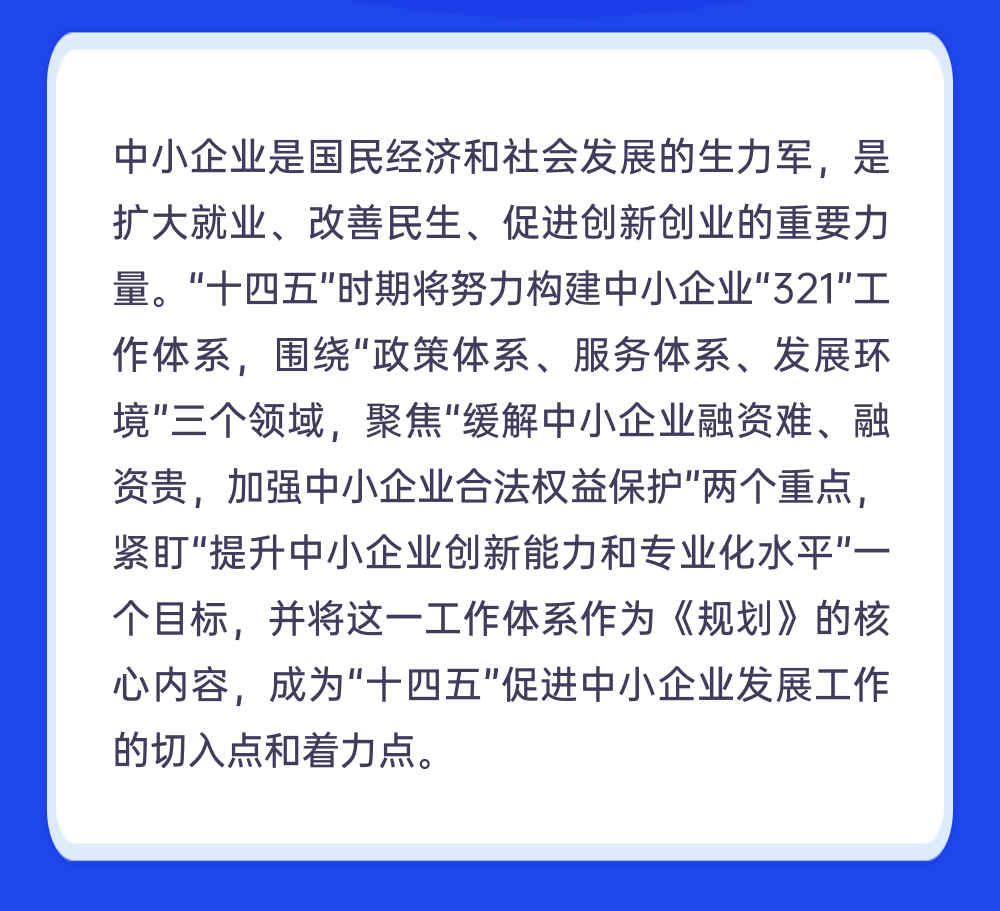 解读十四五促进中小企业发展规划