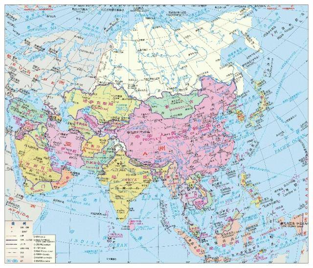 世界北半球国家地图图片