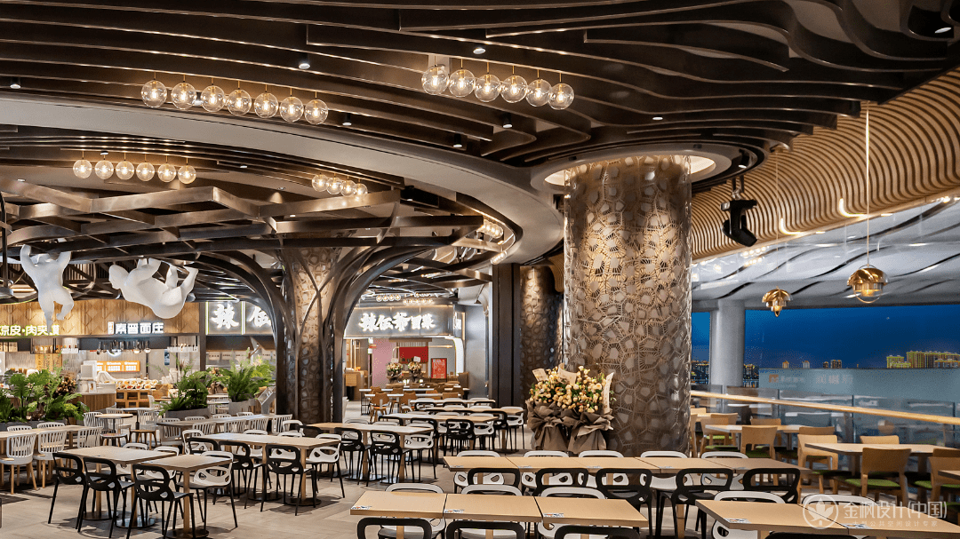 金枫设计沈阳万象城食通天美食街区以树为灵感构建浪漫主义精神新地标