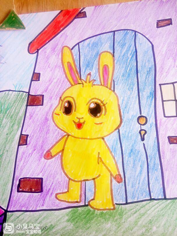 自己制作简单的简笔画绘本:收获胡萝卜的小兔子_宝宝_画笔_颜色