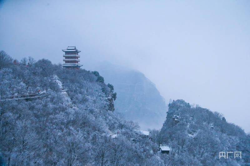 非法|河南云台山雪景冰瀑“同框” 上线冬季限定美景