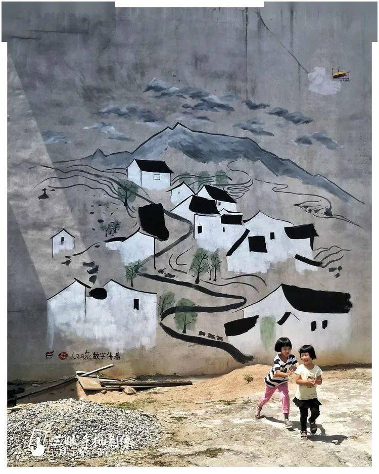深山梯田人家的墙绘_活动_肖岭村_作品
