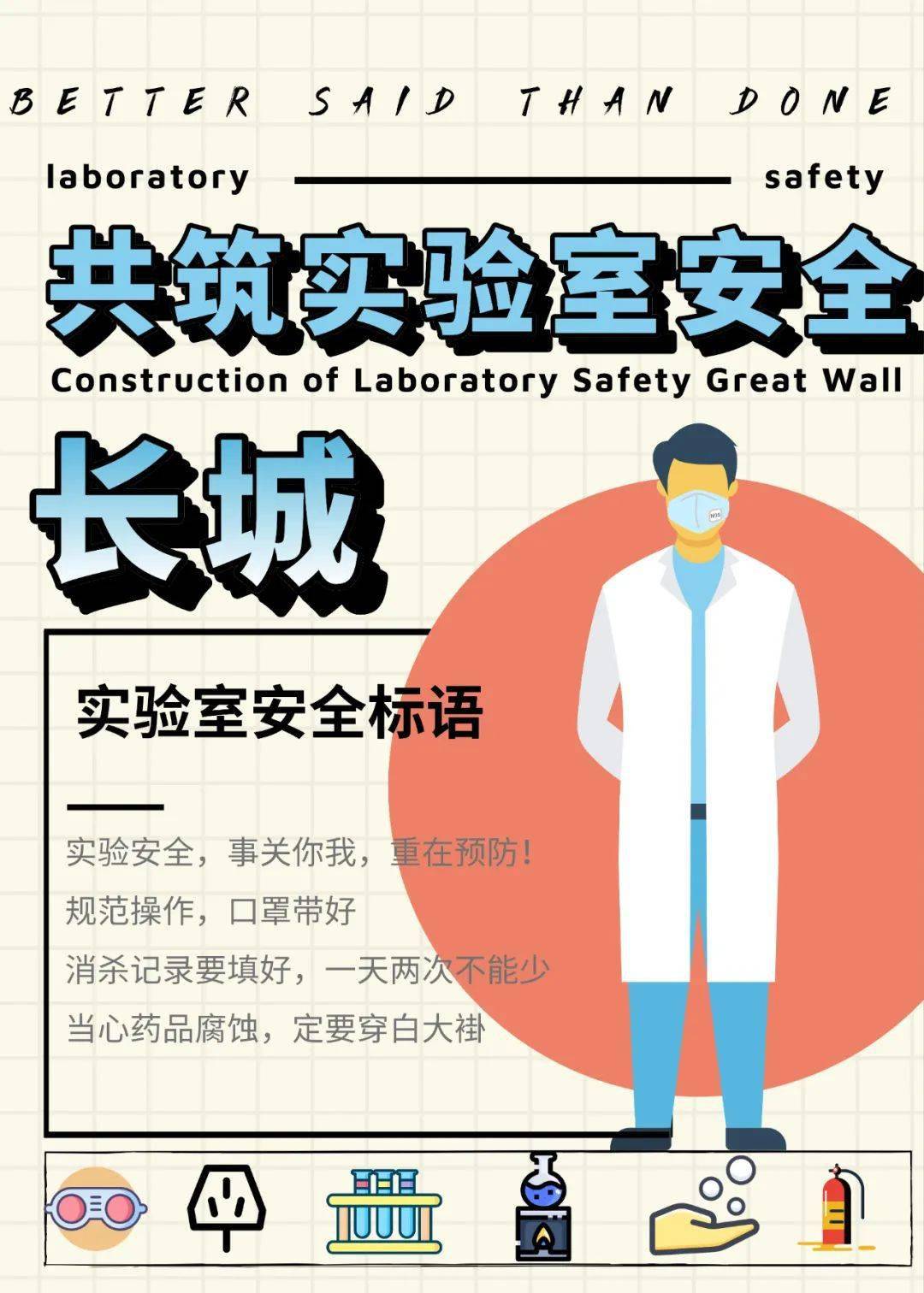 实验室安全创意海报图片