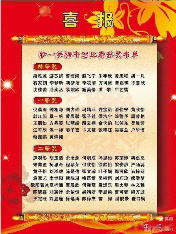 以赛促规范书写展英文别样风采九江三中初一英语书写大赛