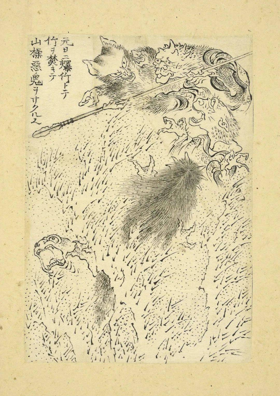 日本大师的白描,果然._葛饰北斋_人物_绘本