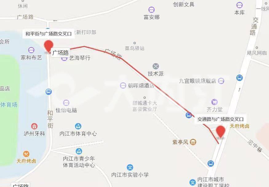 内江319路公交车路线图图片