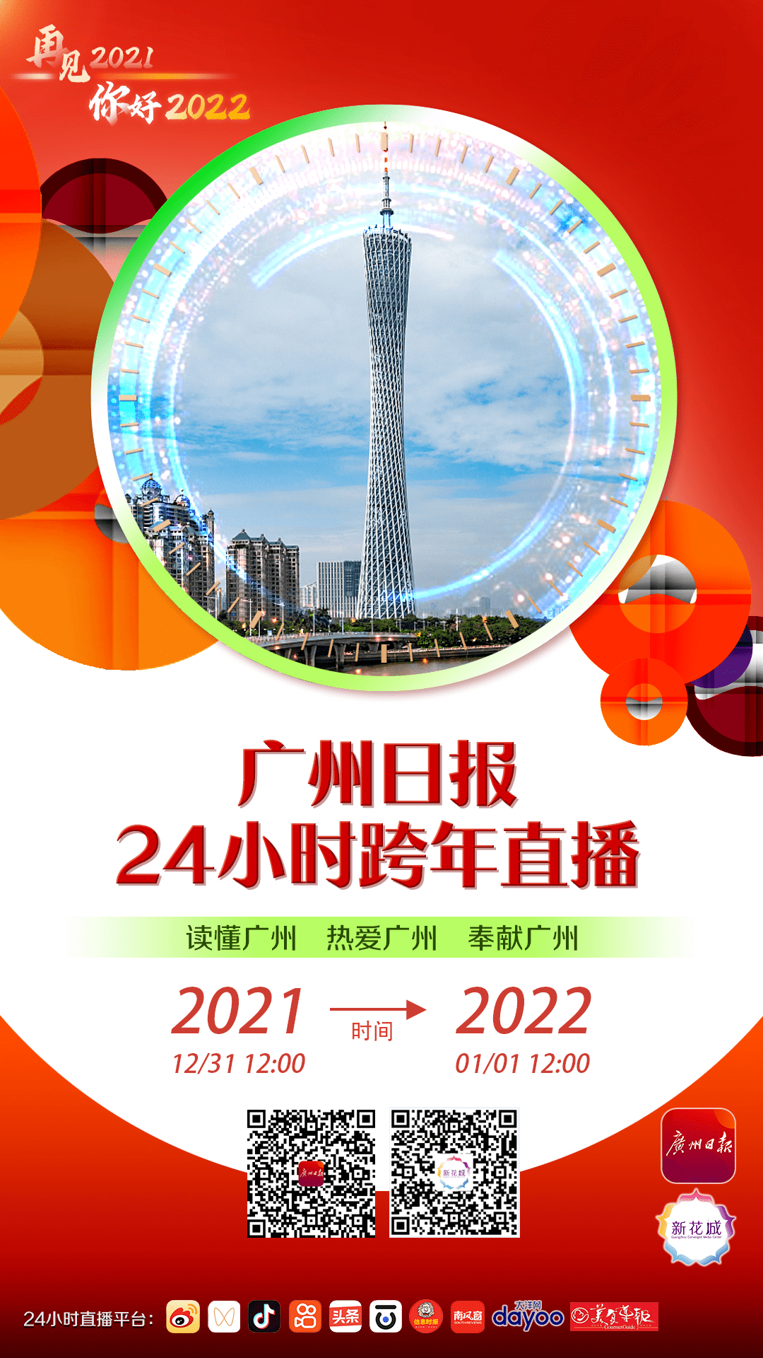 早参丨新年快乐来看广州日报24小时跨年直播