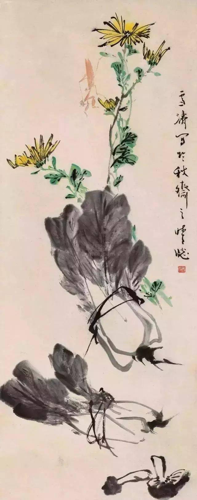 七位大师画的冬储大白菜_张大千_齐白石_生活