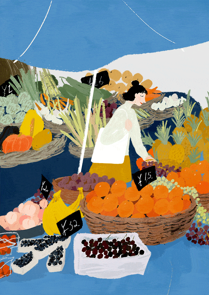 遇见一个用插画来记录生活的插画师——卤猫_oamul_画风_大自然