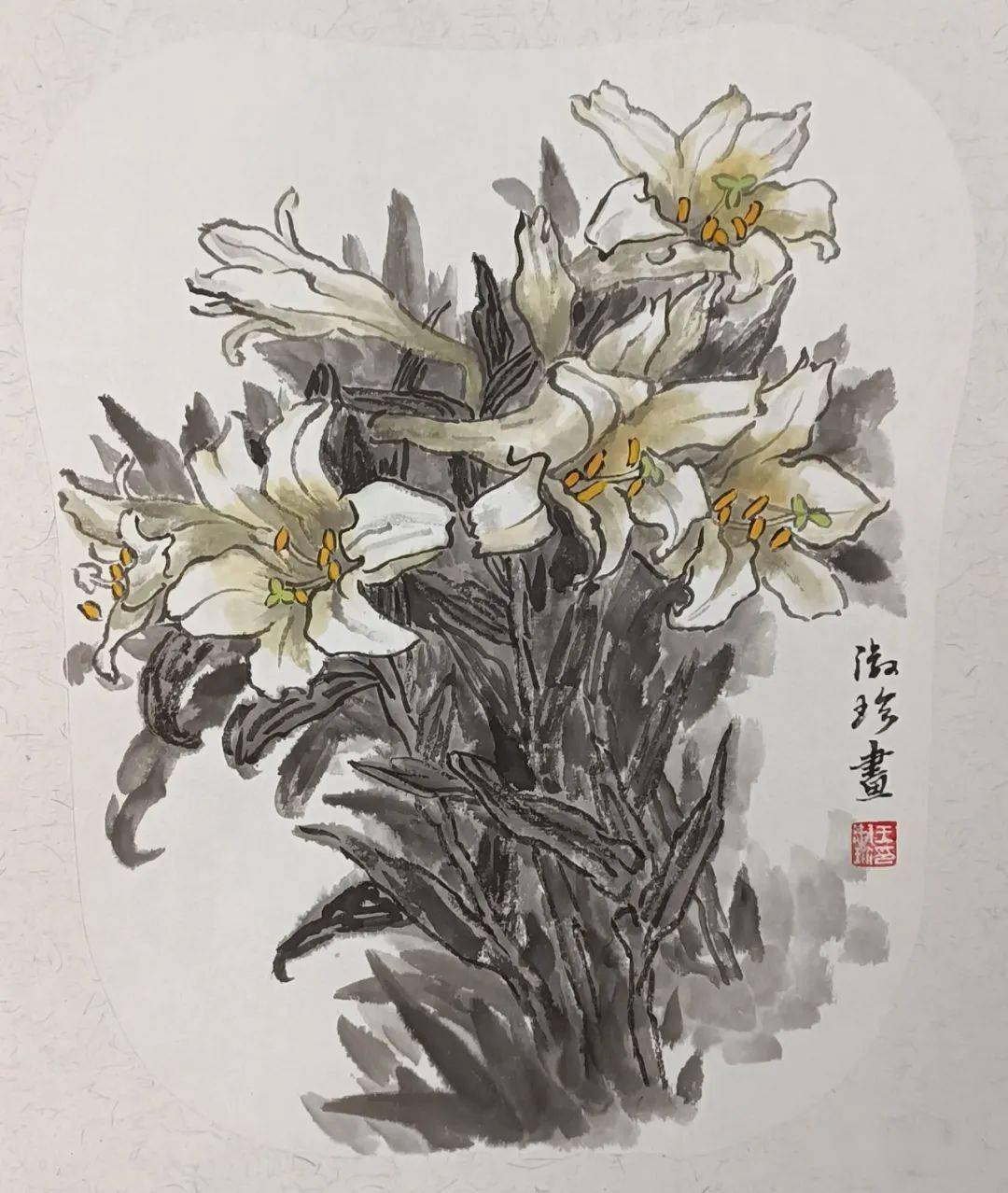 《百合》28cmx32cm《牡丹》26cmx33cm《风信子》28cmx32cm《绣球花》