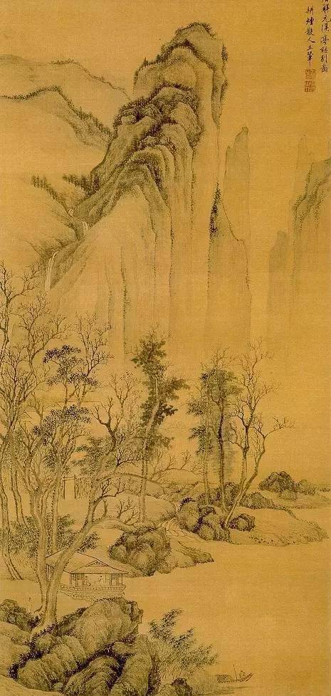 清 王翚 溪亭话别图轴清 万上遴 秋江野渡图轴清 梅清 敬亭霁色图轴清