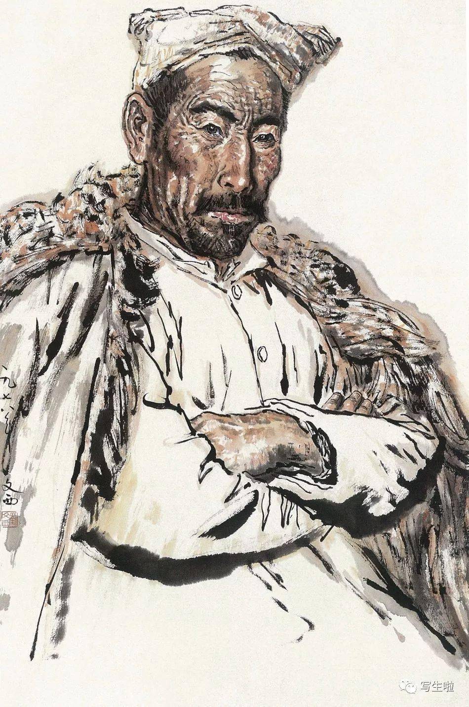 中国写生绘不尽的黄土情中国人物画大师刘文西作品附精彩局部