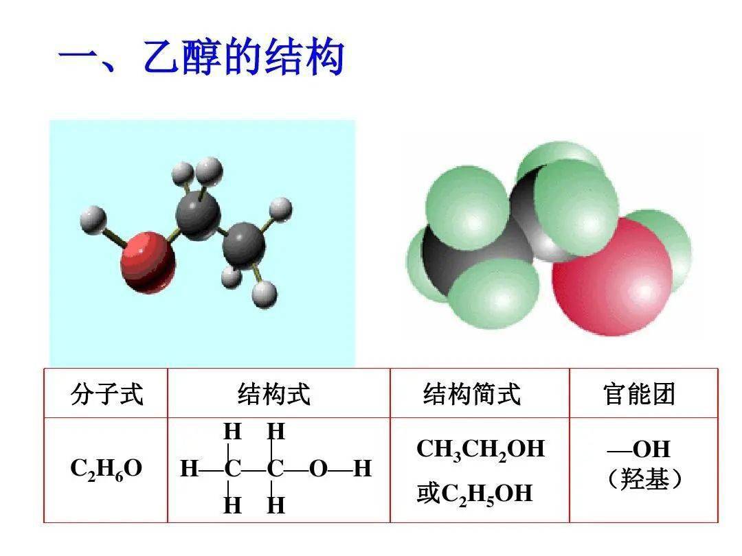 酒精结构示意图图片