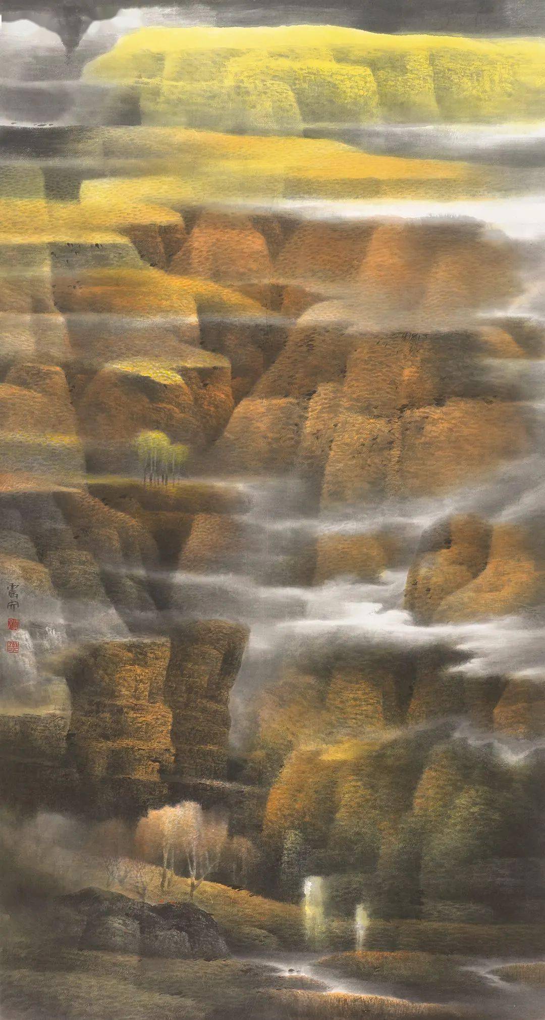 上海书画院线上展 · 乐震文_创作_山水画_先生