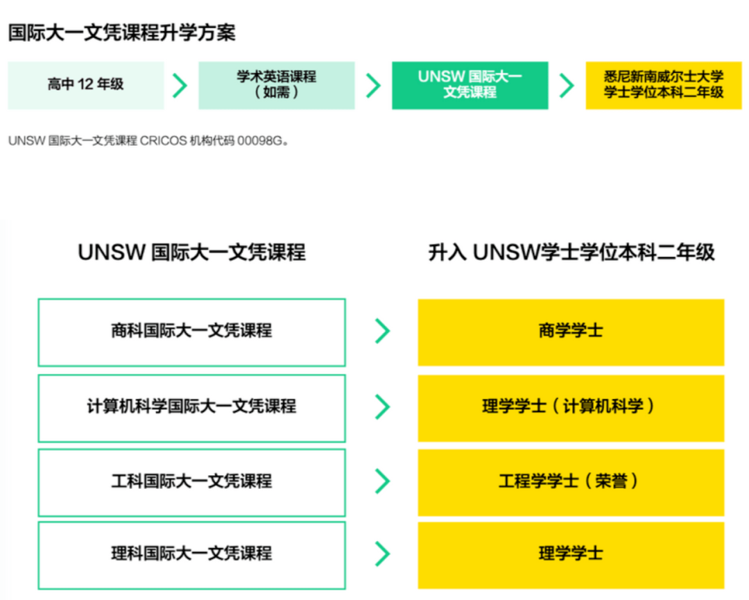 成功完成課程後,可直升unsw商科,計算機科學,工科或理科學士學位本科