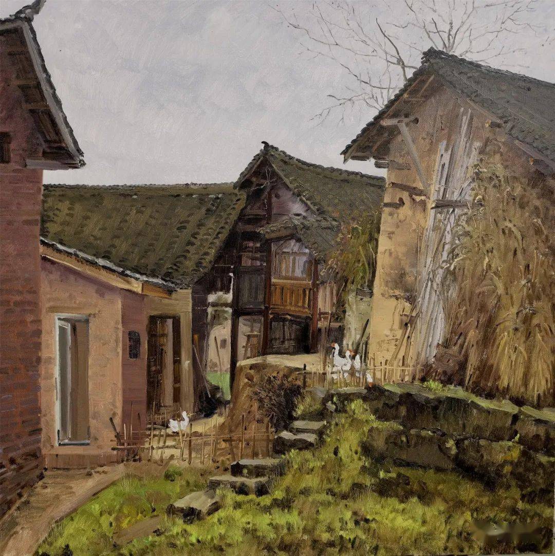 【写生啦】侯宝川2022开年大顺写生新作_cm_油画_布面