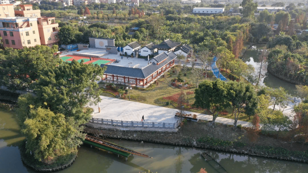 除了新建成的岭南水乡文化艺术中心,麻涌镇古梅乡韵美丽乡村景观修复