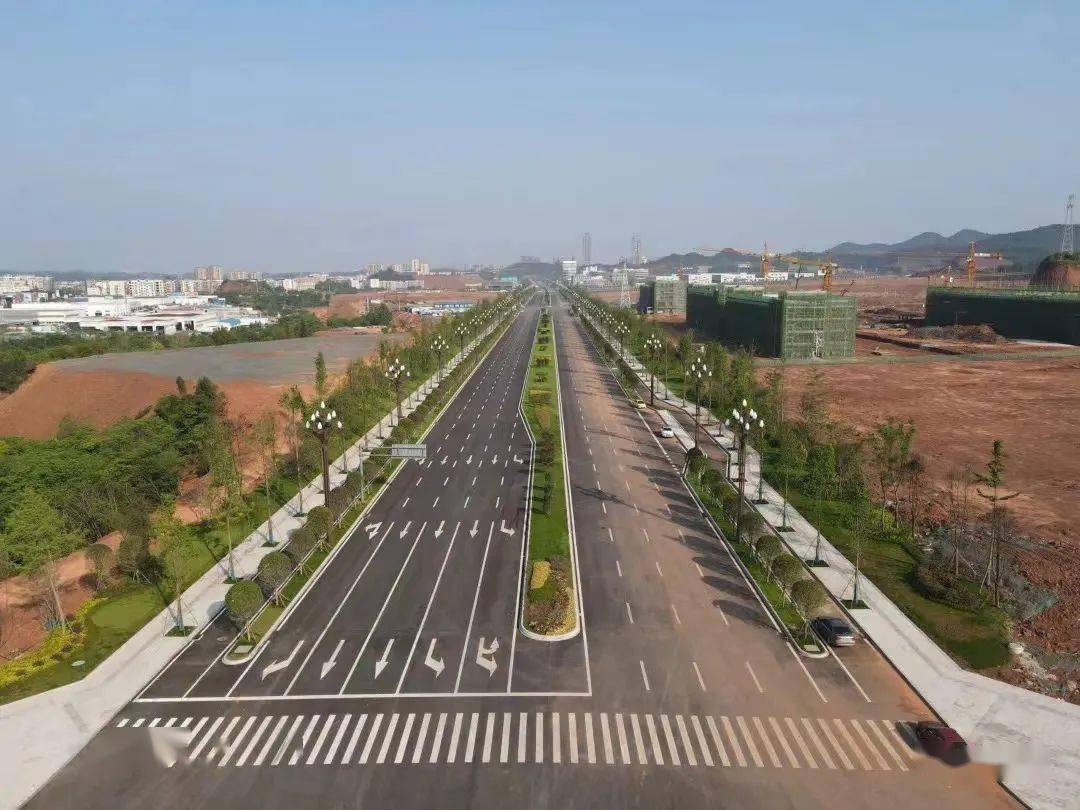 南充二繞東北段,學府北路,新城大道大營山北路及支線道路(暫定路名)