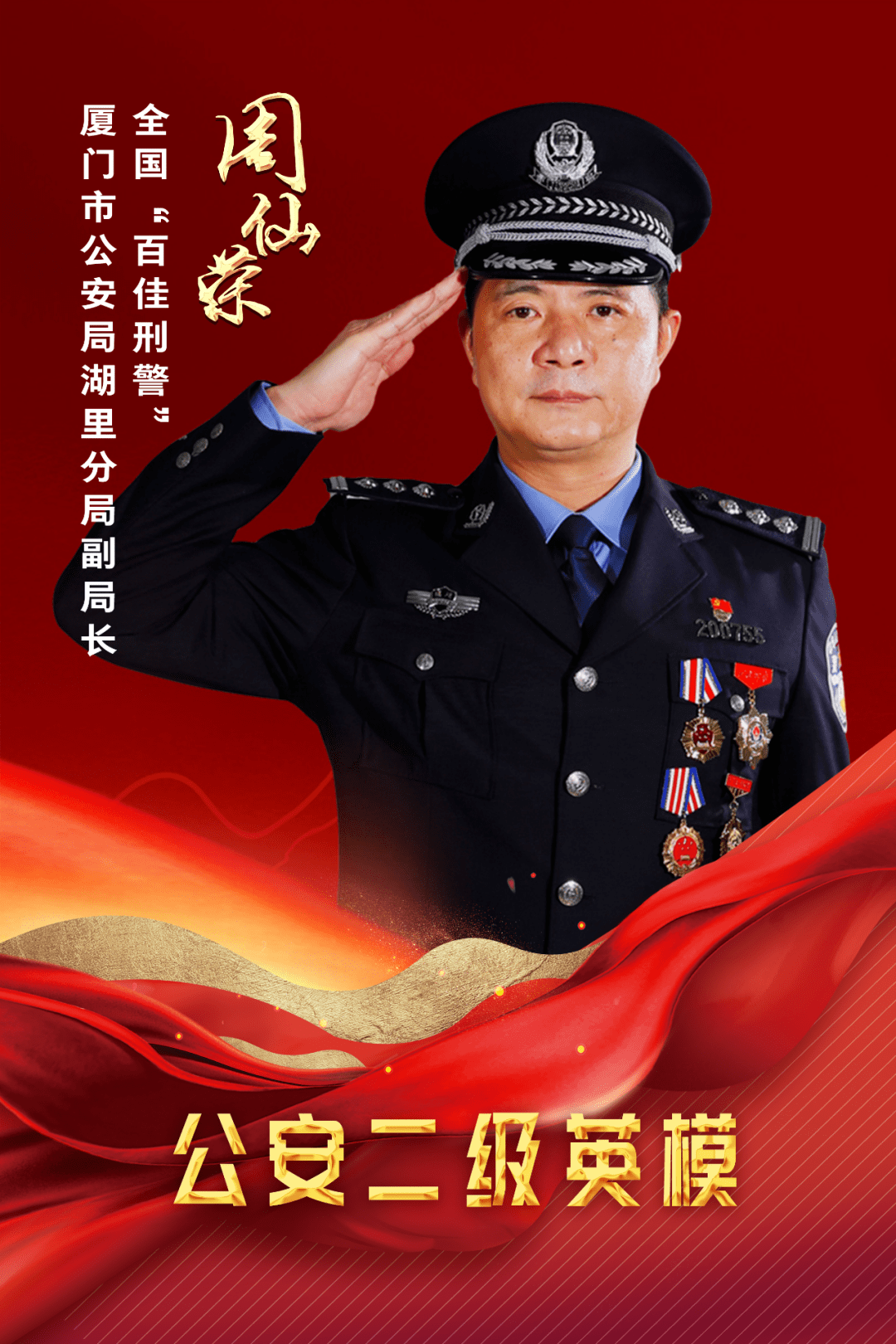 中共党员,1994年7月参加公安工作,现任厦门市公安局湖里分局副局长