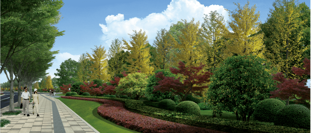 天门西环线带状公园预计5月底建成